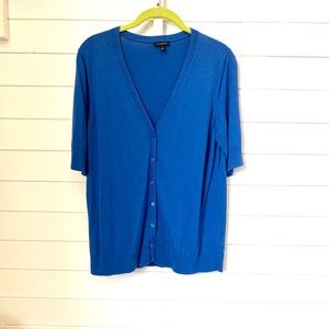 Talbot’s Royal Blue V neck elbow sleeve cardigan